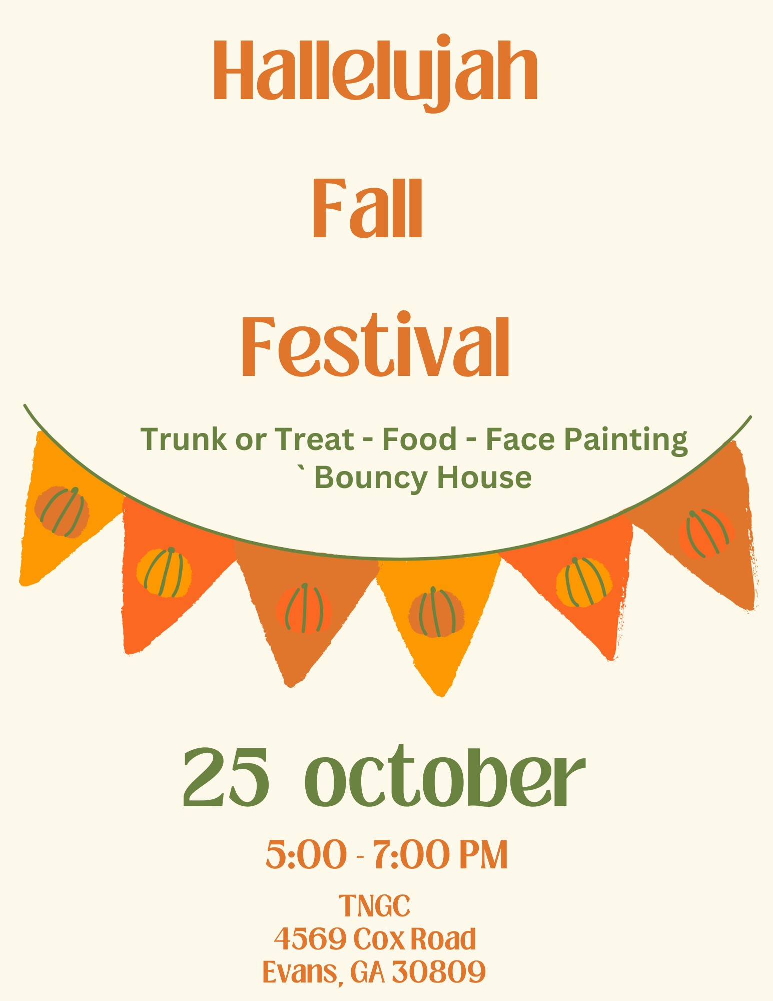 Hallelujah Fall Festival at Three Nails Gospel Church Logo